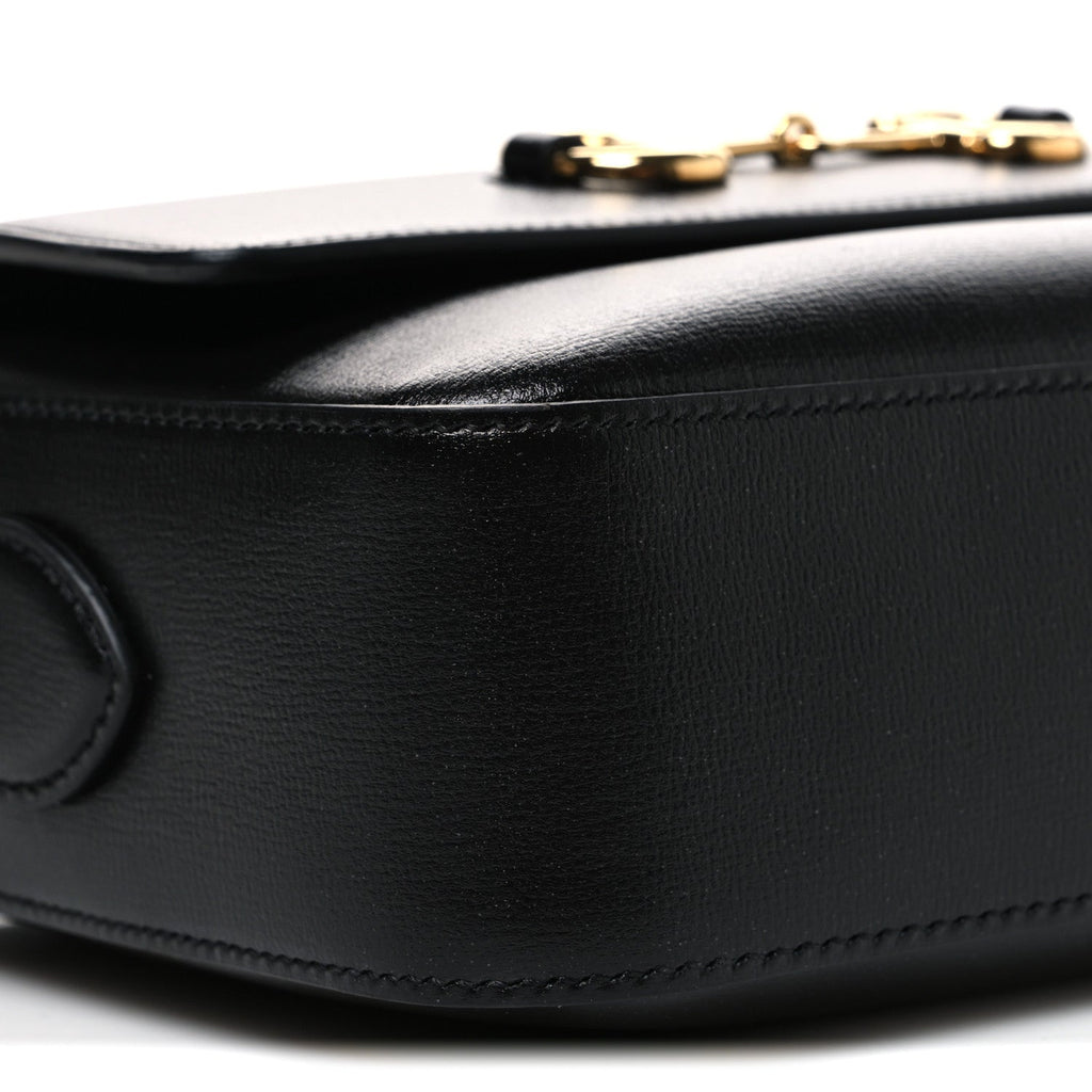 Textured Calfskin Small Horsebit 1955 Shoulder Bag Black