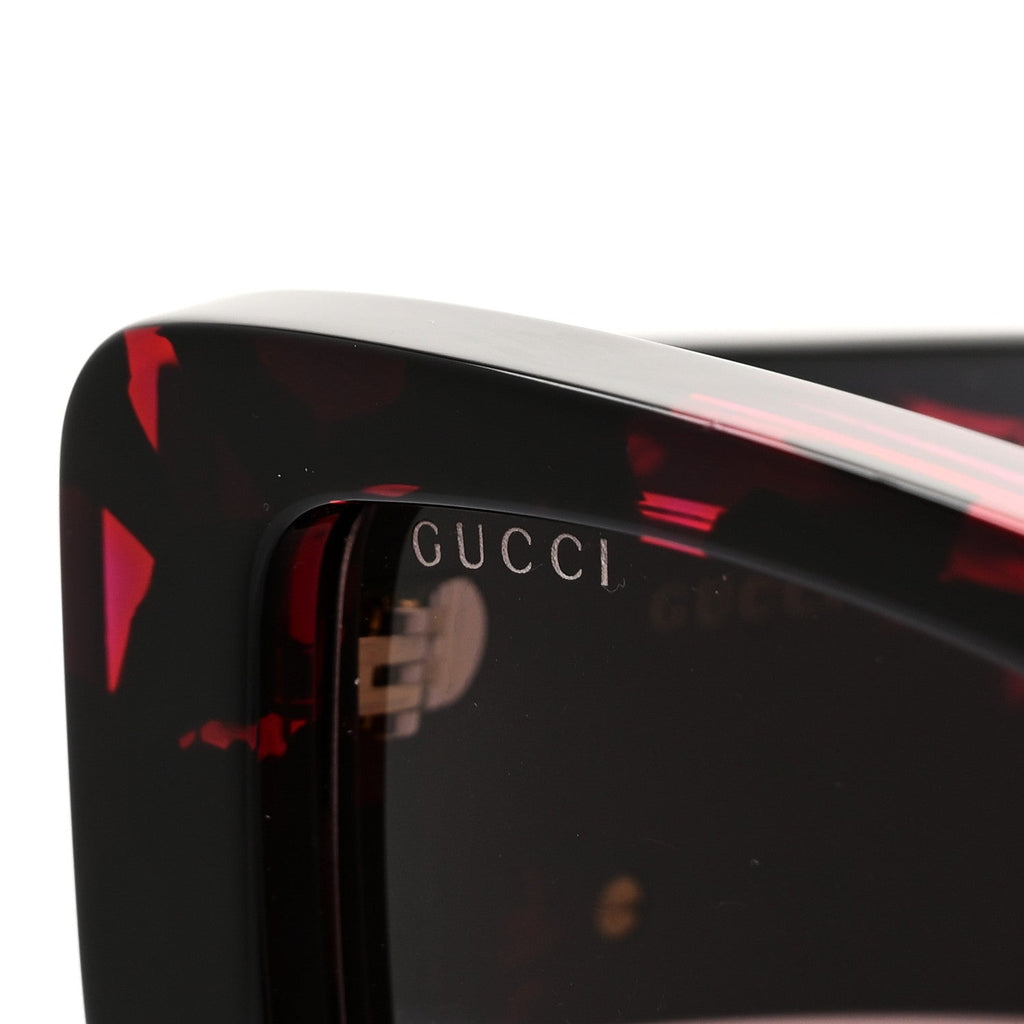 Acetate Square Frame Sunglasses GG0956S Black Pink