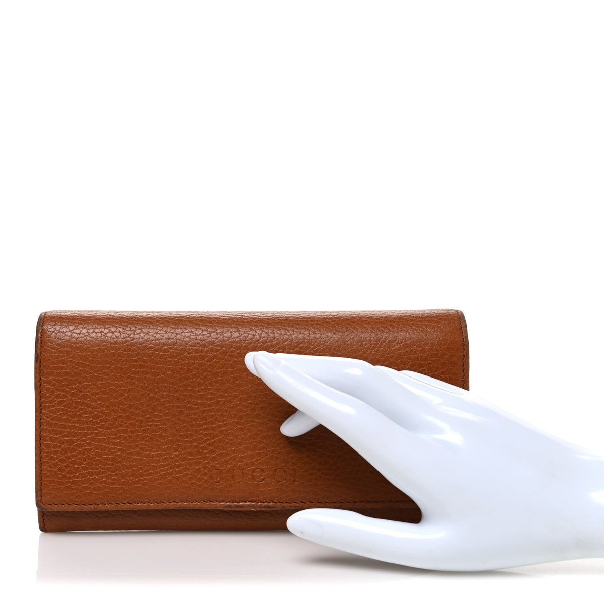 Dollar Calfskin Continental Flap Wallet Cuir