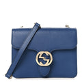 Dollar Calfskin Small Interlocking G Shoulder Bag Caspian