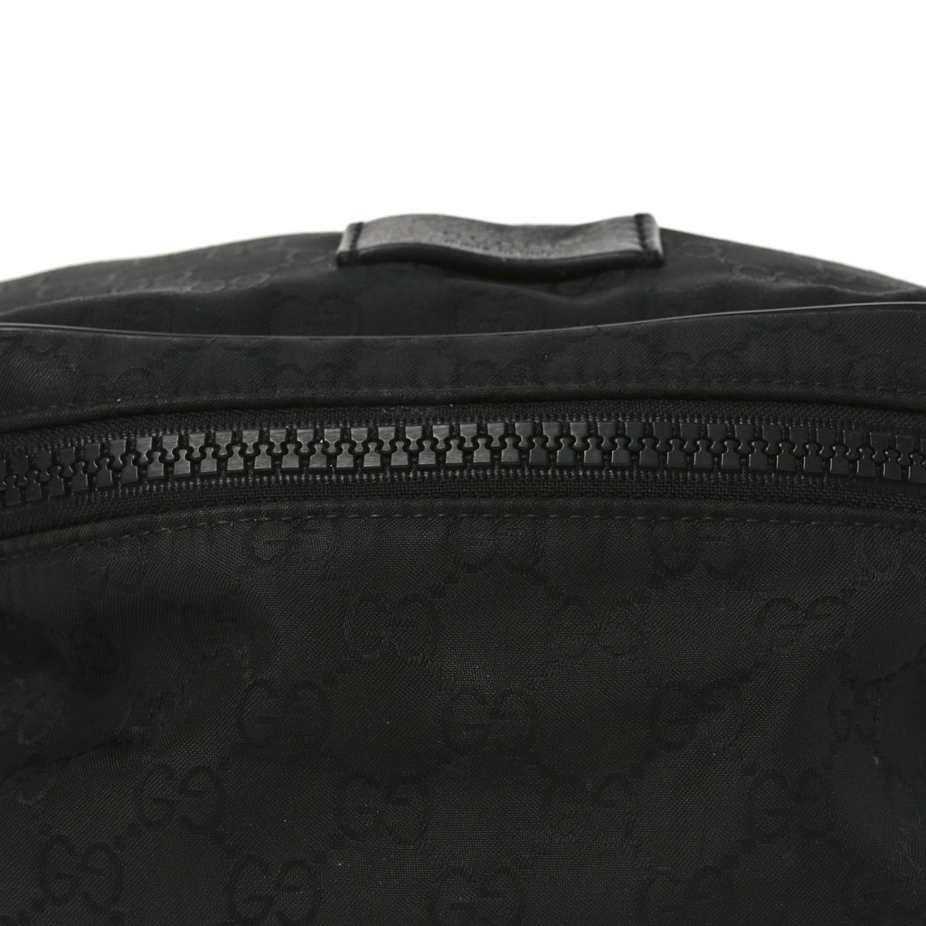 Nylon Monogram Fanny Pack Belt Bag Black
