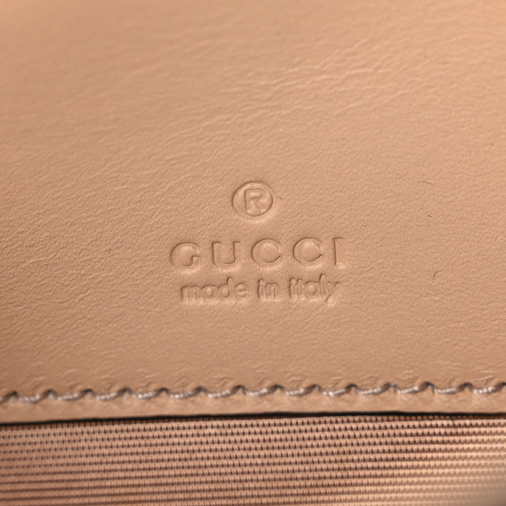 GG Supreme Monogram Calfskin Horsebit Print Mini Padlock Top Handle Shoulder Bag Beige Ebony Light Pink