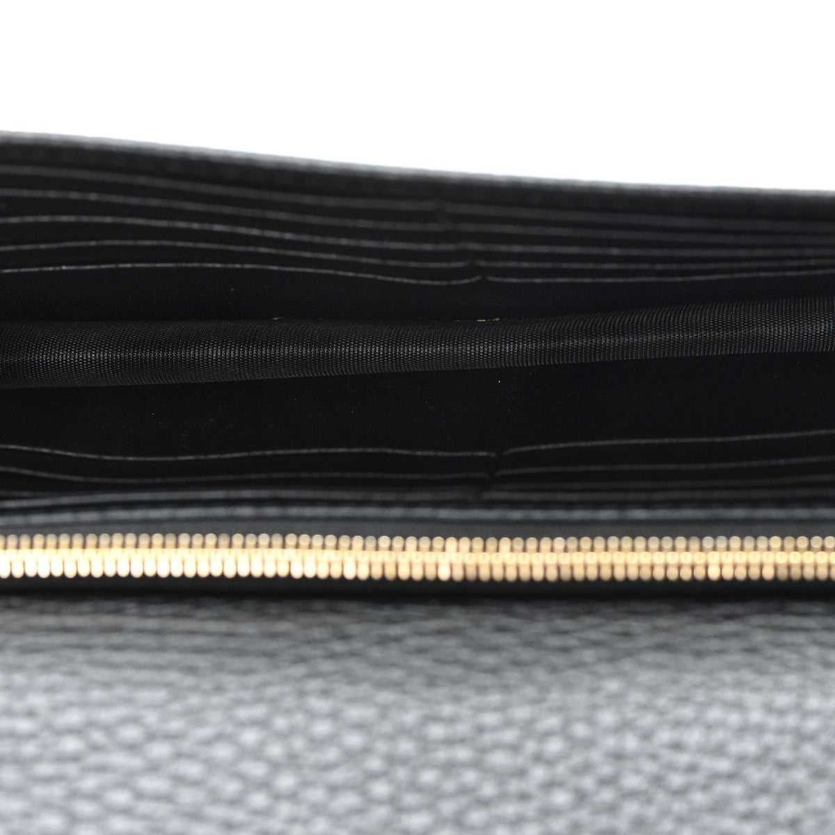 Dollar Calfskin Interlocking G Chain Wallet Black