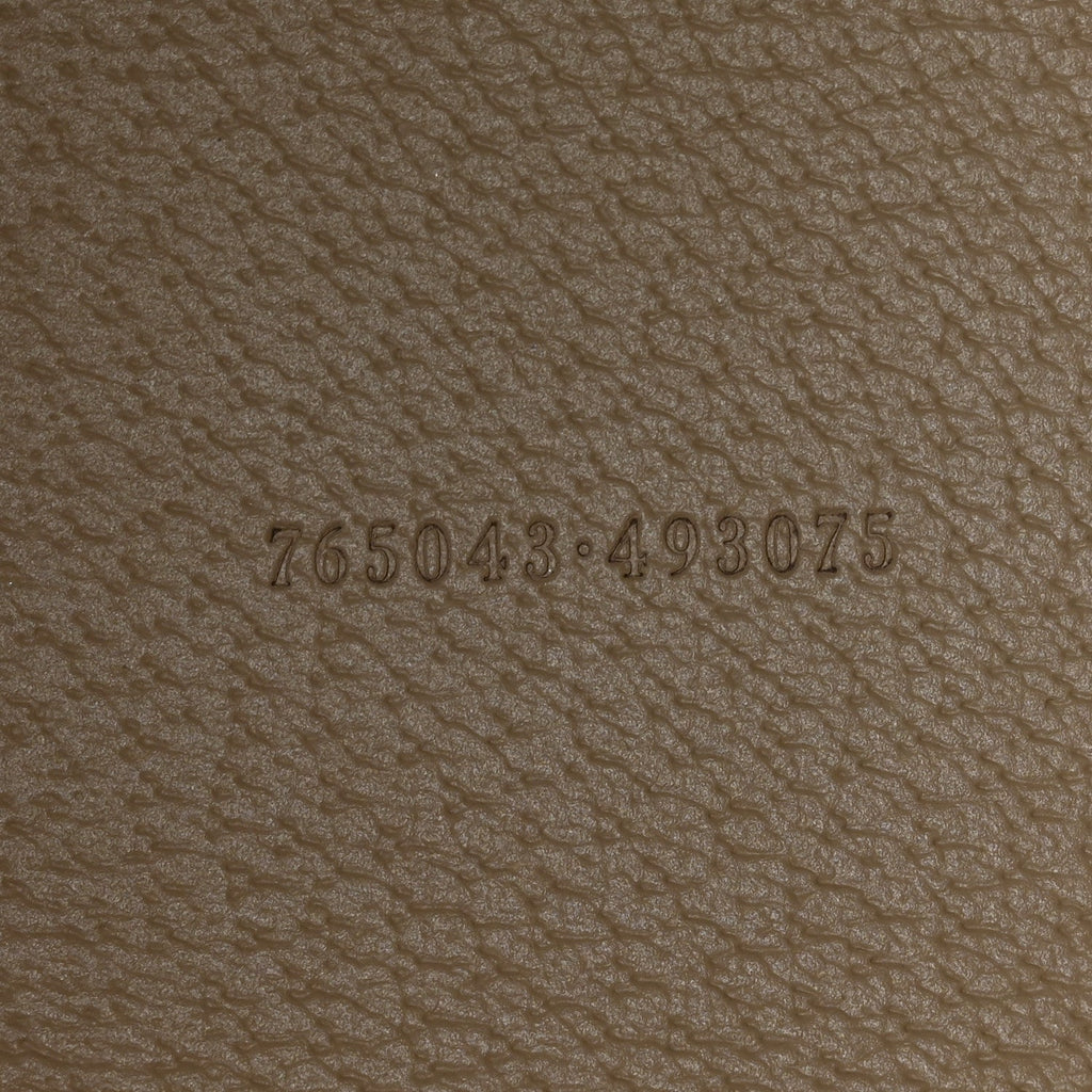 GG Supreme Monogram Textured Dollar Calfskin Small Ophidia Shoulder Tote Bag Beige Mystic White Oatmeal