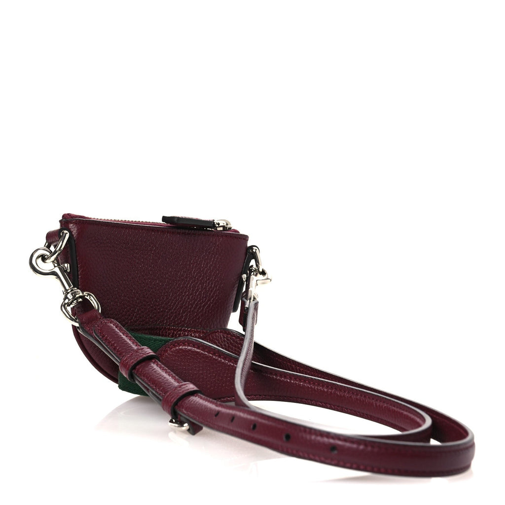 Pebbled Calfskin Mini B Shoulder Bag Red
