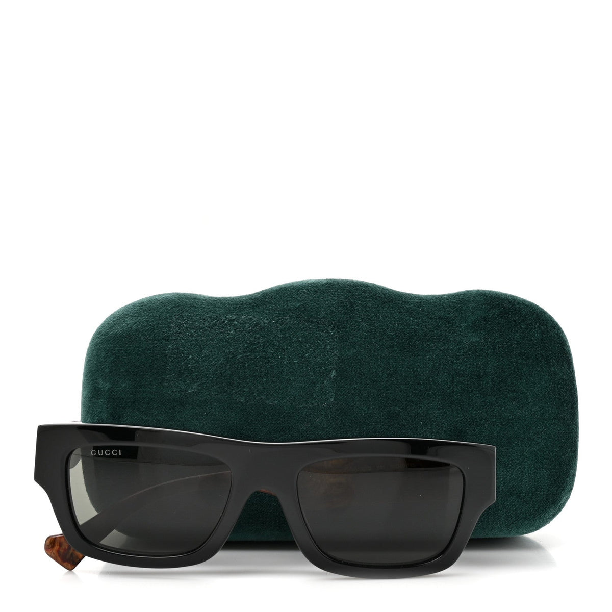 Acetate Rectangle Frame Web Sunglasses GG1301S Brown