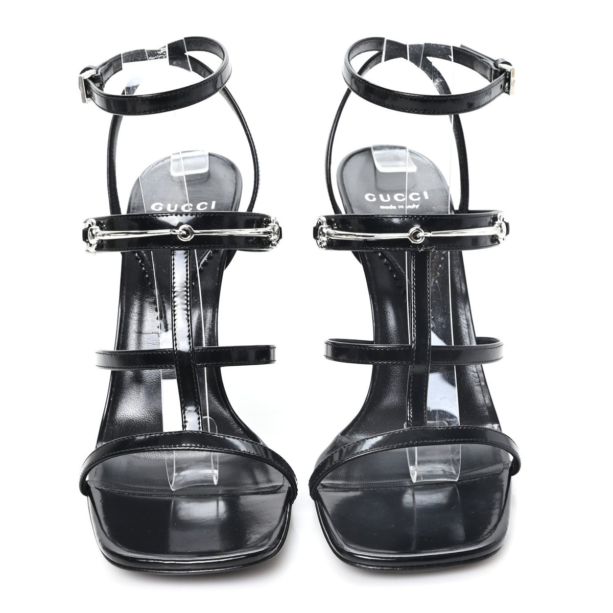 Nappa Regent Strappy Horsebit Sandals 39 Black