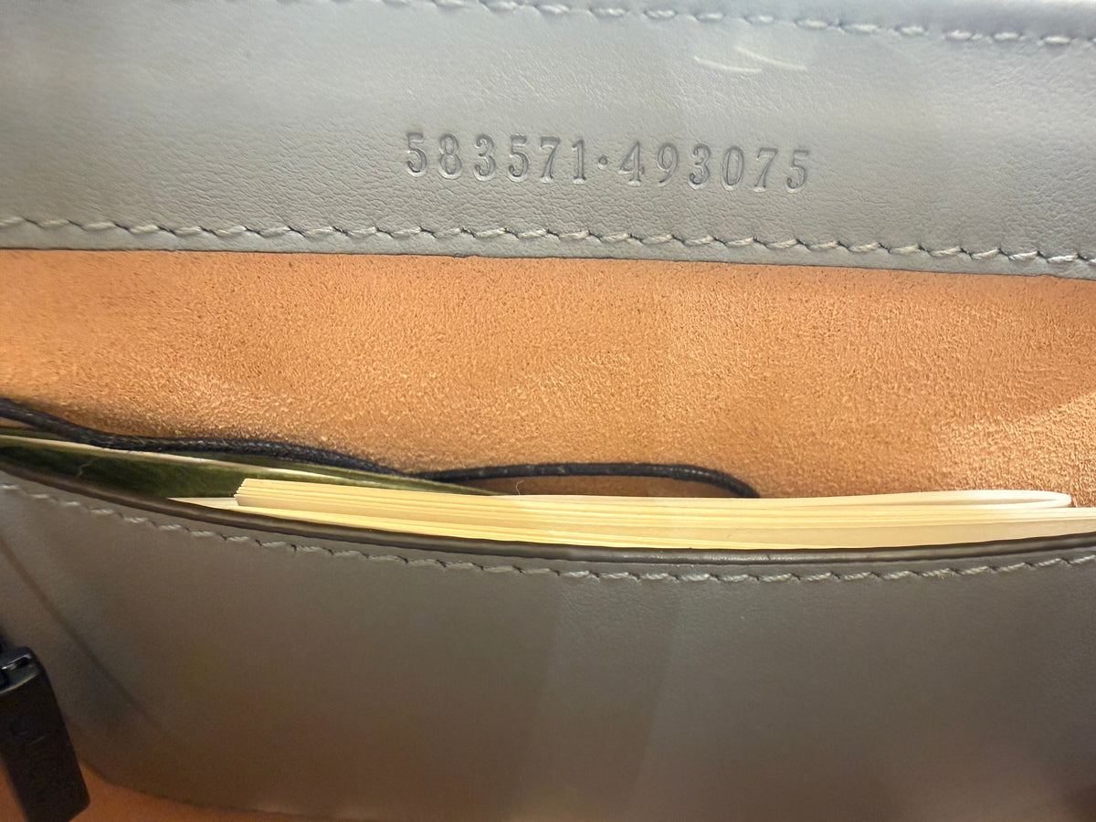 GG Marmont Top Handle Flap Bag Mixed Matelasse Leather Mini