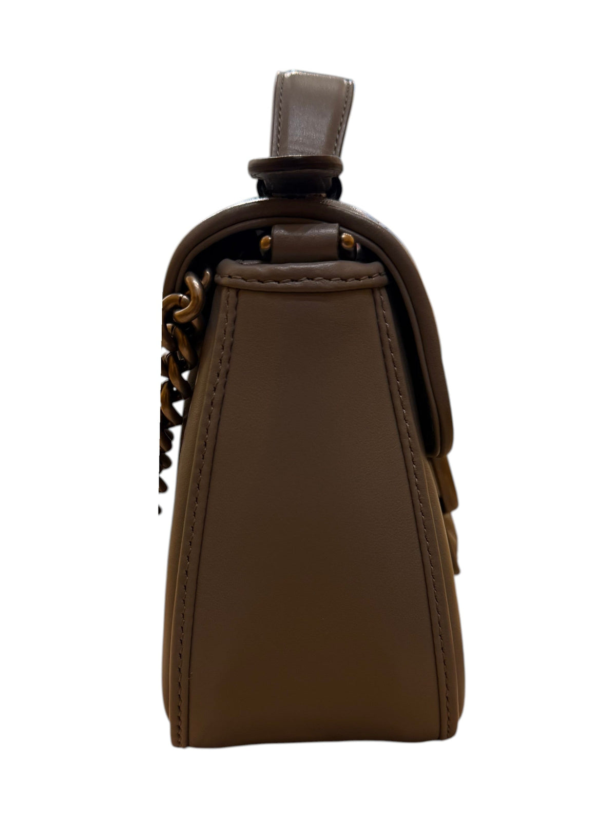 GG Marmont Top Handle Flap Bag Mixed Matelasse Leather Mini