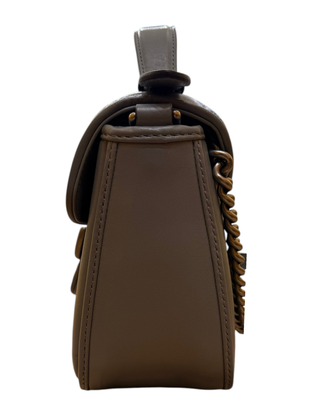 GG Marmont Top Handle Flap Bag Mixed Matelasse Leather Mini