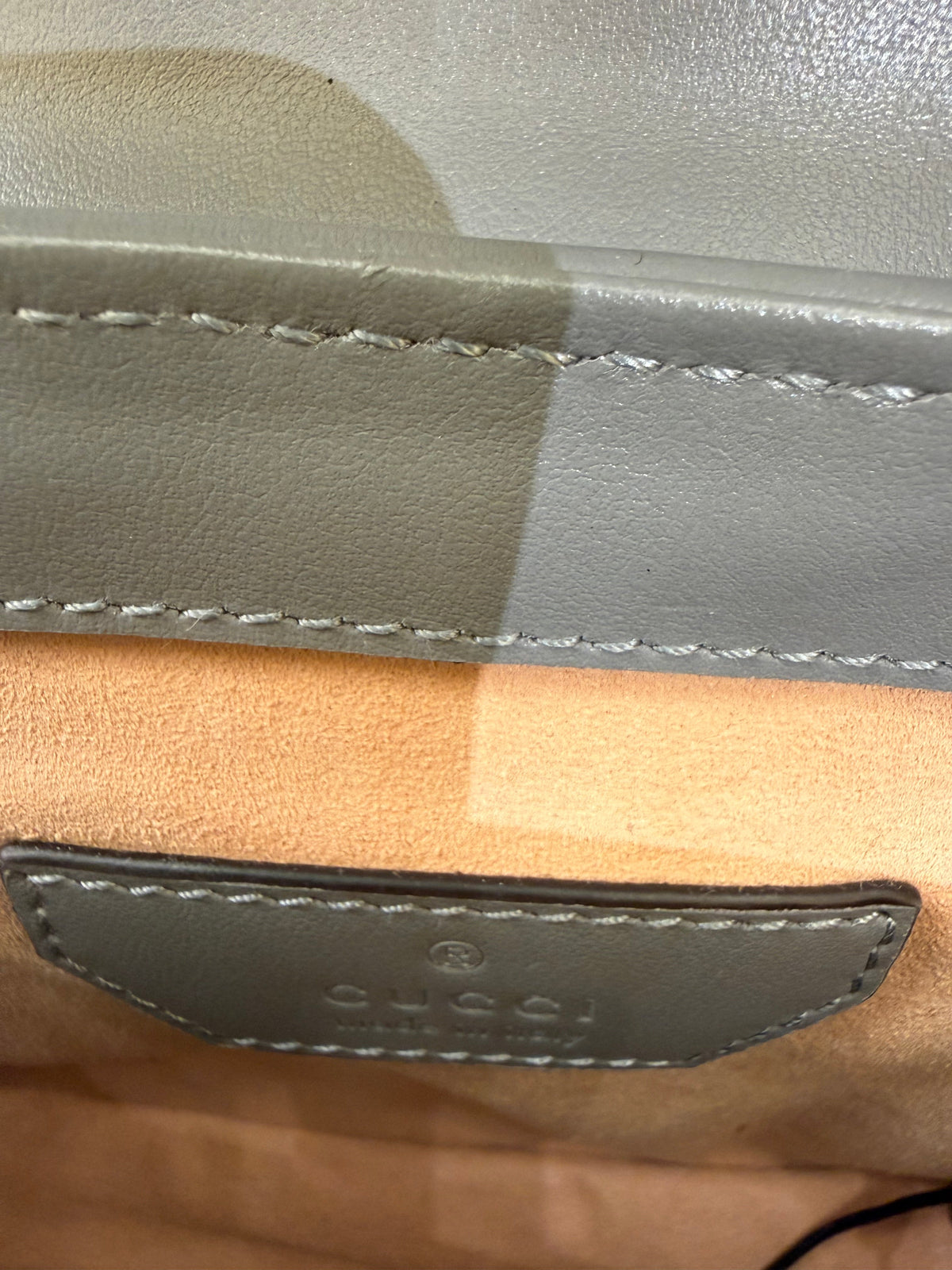 GG Marmont Top Handle Flap Bag Mixed Matelasse Leather Mini
