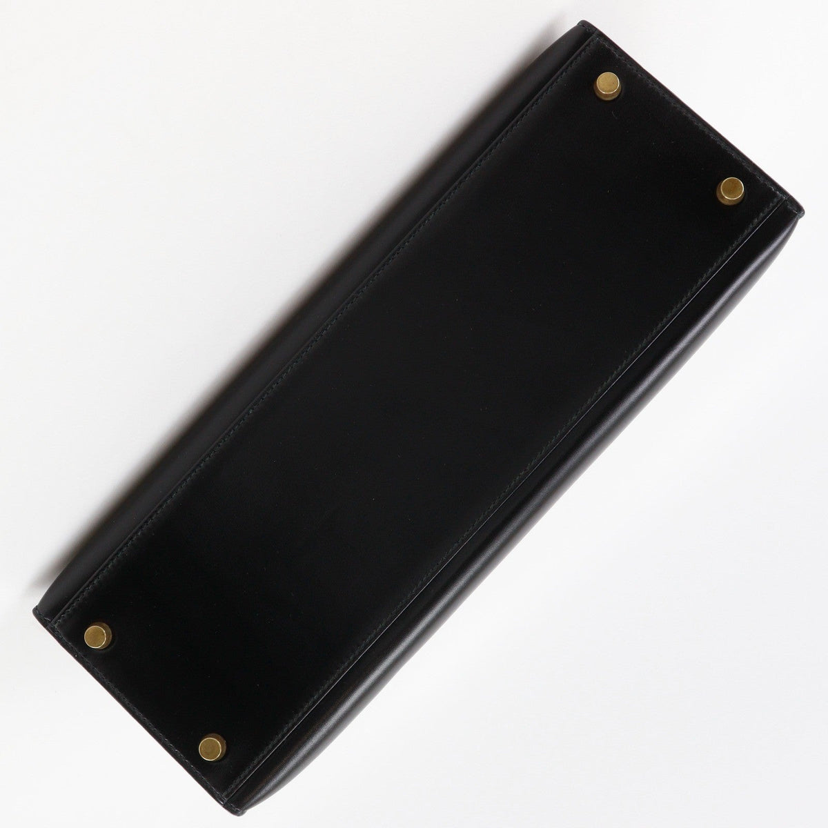 Kelly Handbag Black Box Calf with Gold Hardware 32