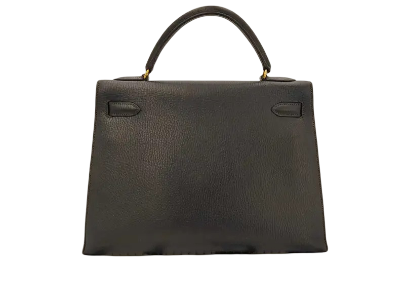 Kelly Handbag Black Ardennes with Gold Hardware 32