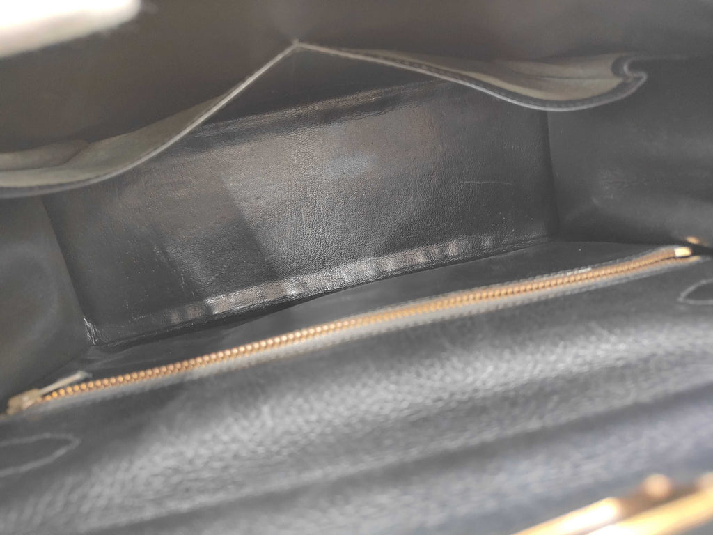 Kelly Handbag Black Ardennes with Gold Hardware 32