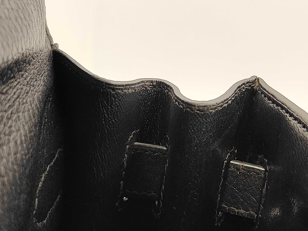 Kelly Handbag Black Ardennes with Gold Hardware 32