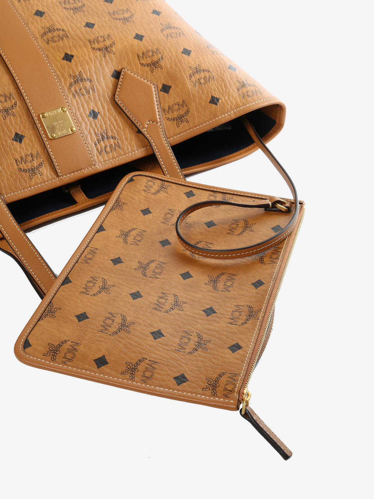 MCM - Unisex Liz Vi Shopper Medium Cognac Bag