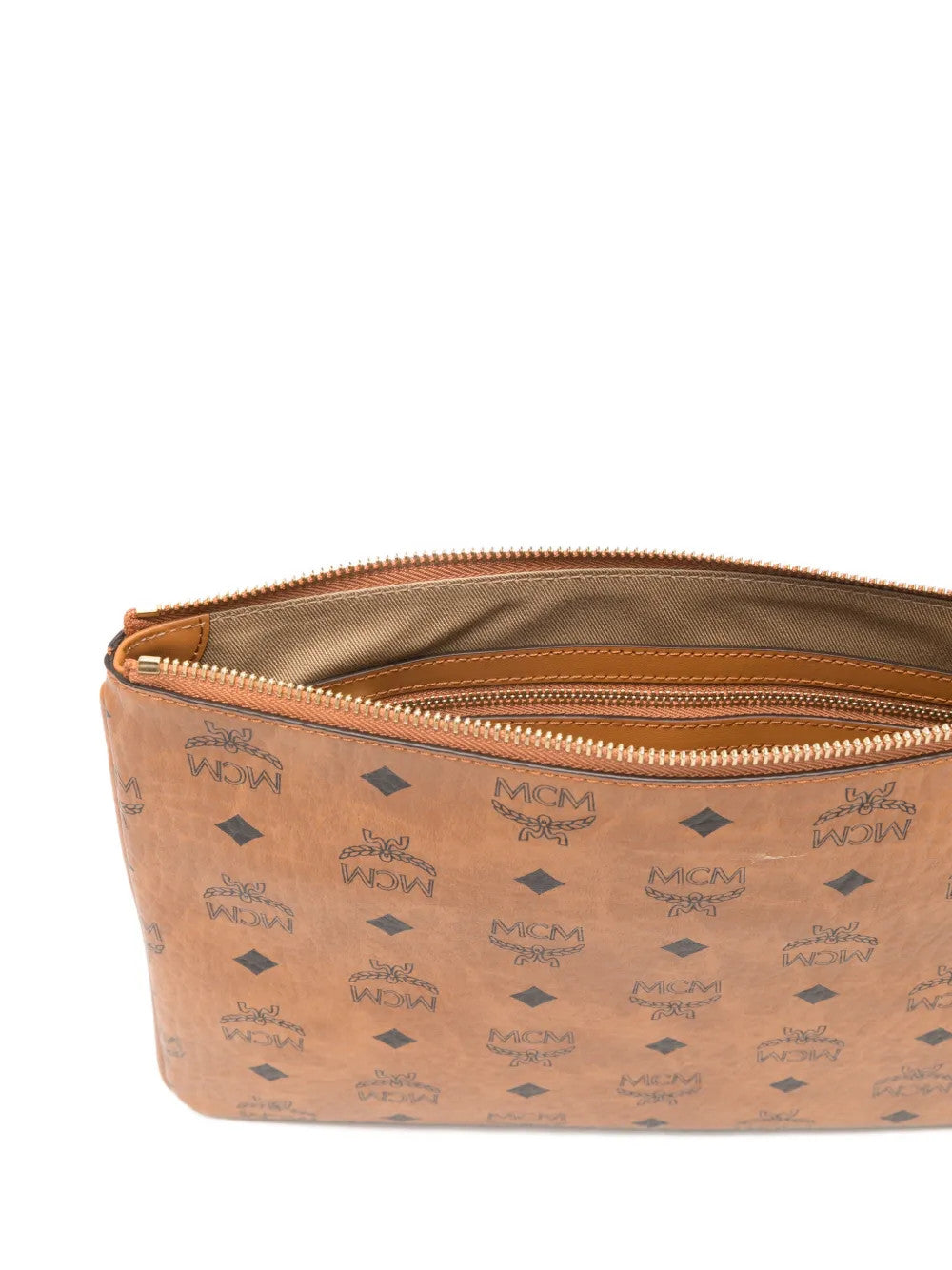 MCM - Unisex Aren Visetos Flat Pouch Bags