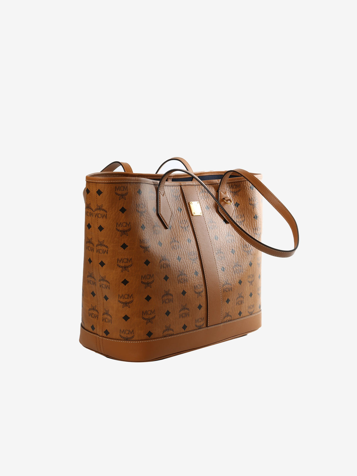 MCM - Unisex Liz Vi Shopper Medium Cognac Bag